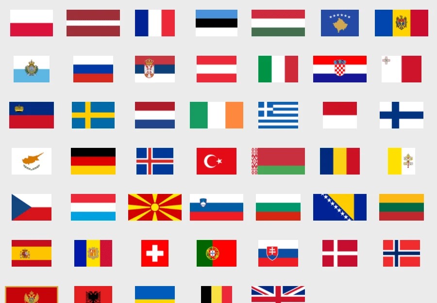 flags of europe