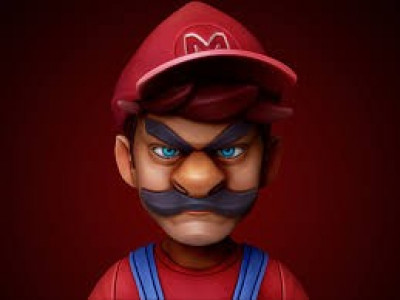 Angry Mario background