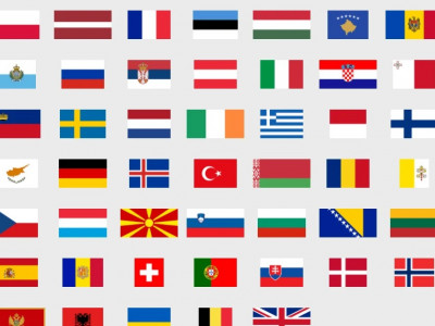 Flags of Europe background