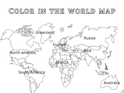 World Map Coloring background