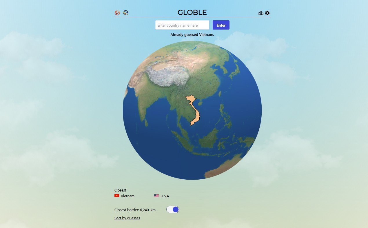 Globe screenshot